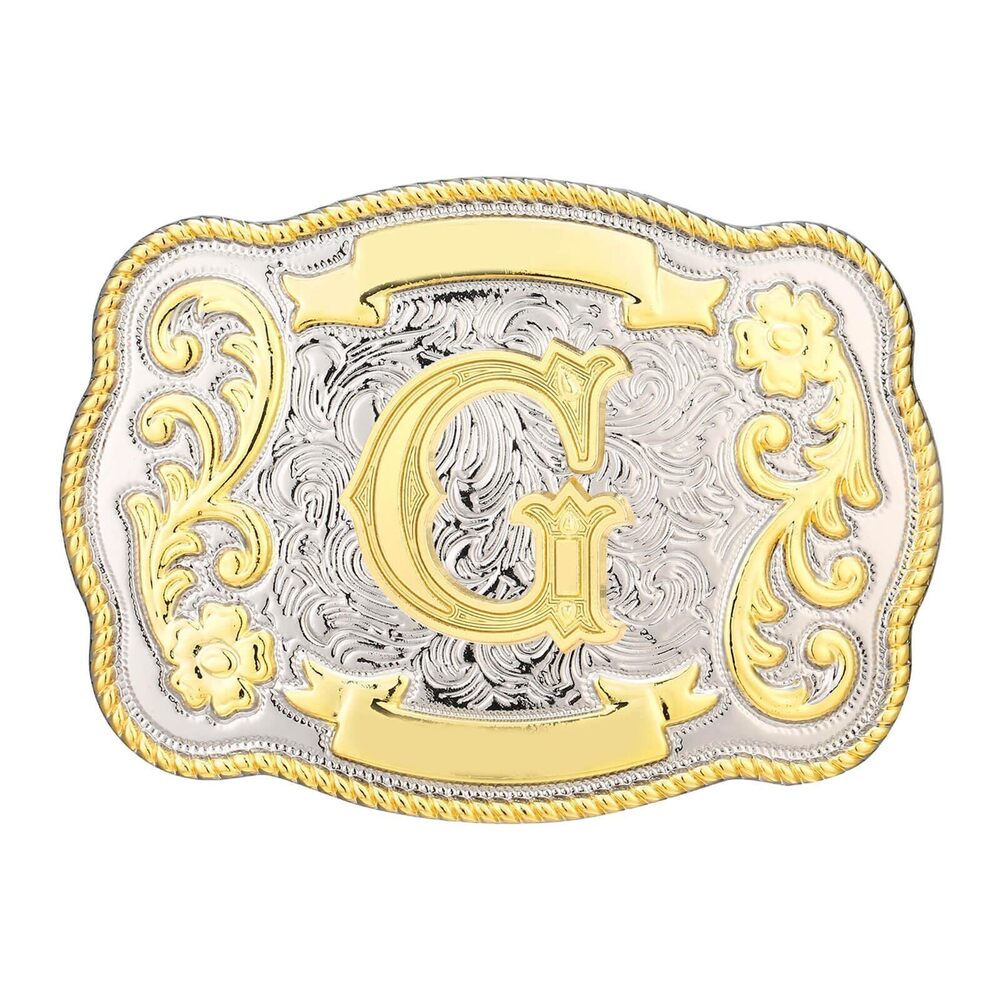 4155 Belt Buckle Western Cowboy Cowgirl Rodeo Vintage Initial Letter